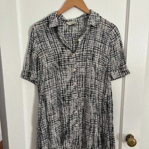 Anthropologie 11.1 THYLO Black and White Print Blouse Size S